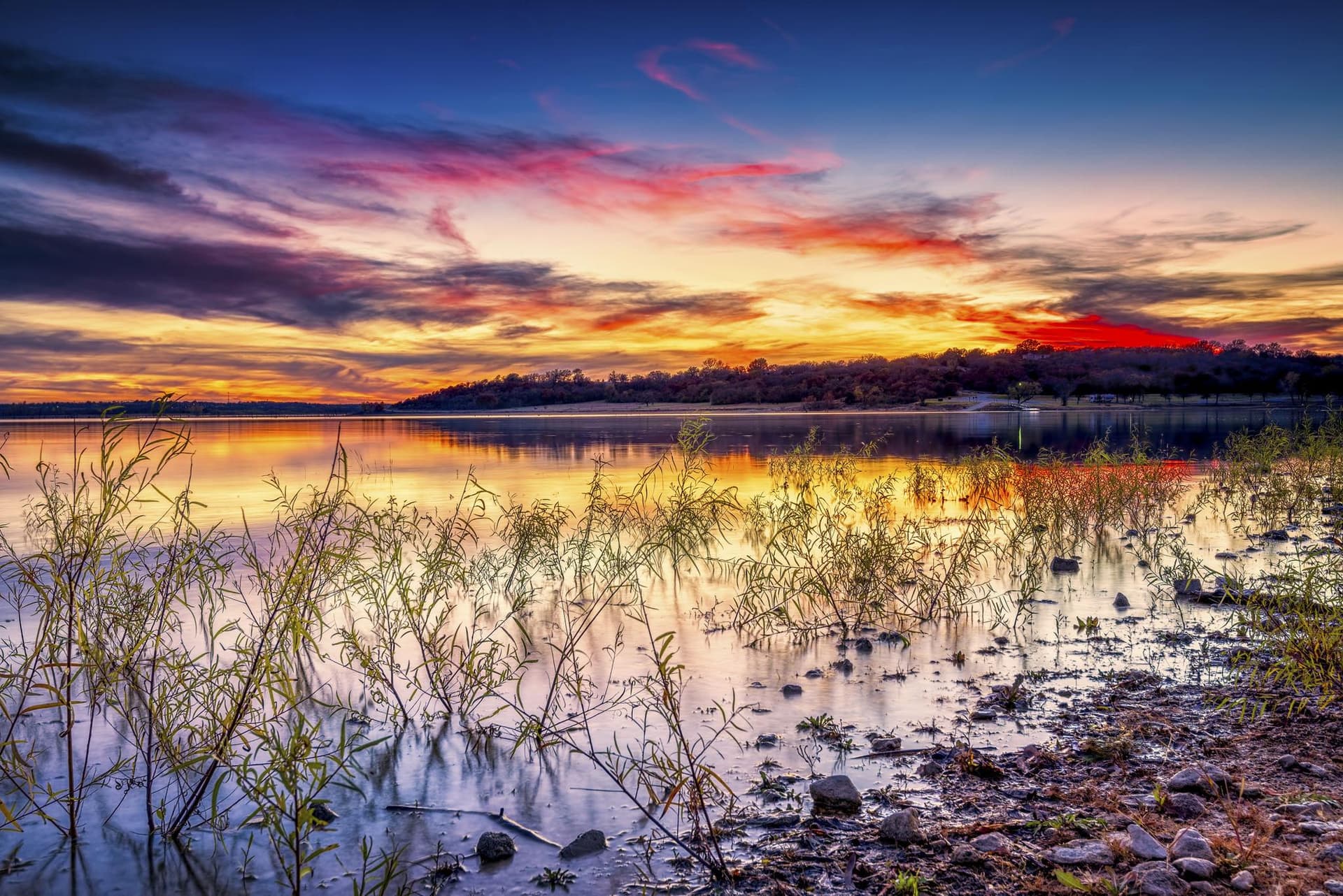 Sunset over Lake Benbrook - Fort Worth Texas service area